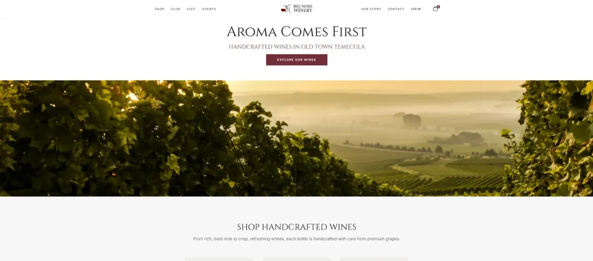 Big Nose Family Winery website